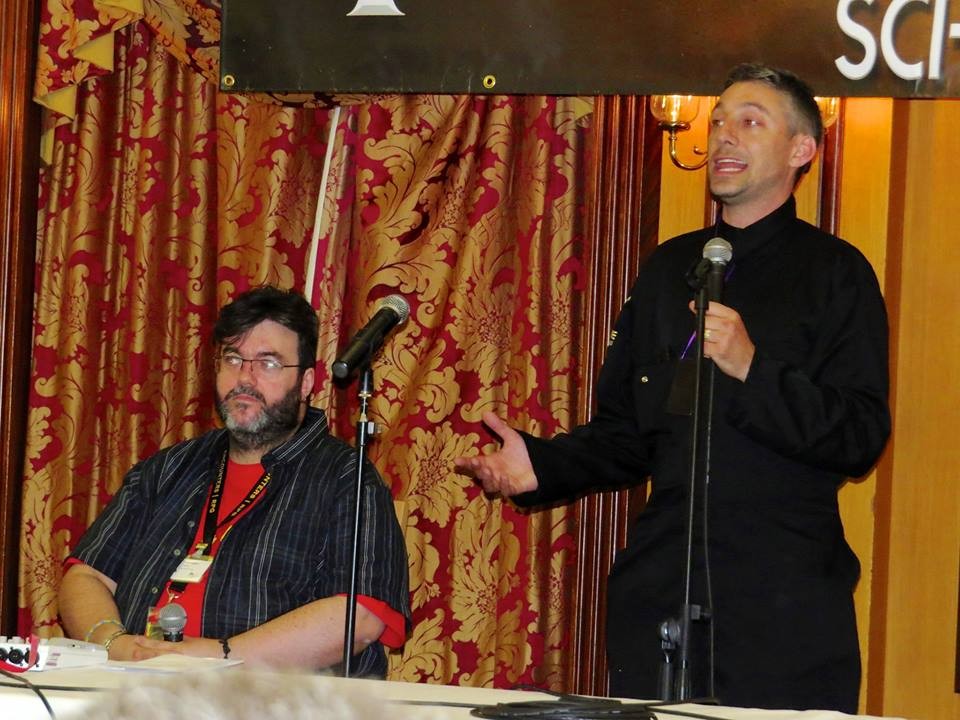 On stage with Dan